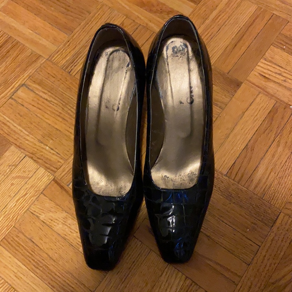 Vince Camuto Patent Leather Block Heels